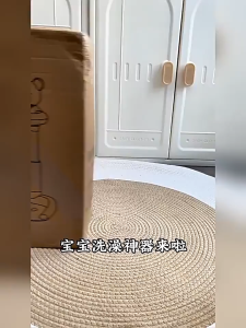 COD Baby Kids Bath Stand Adjustable Baby Bath Stand Support Cute Bear Baby Standing Bathtub Stand