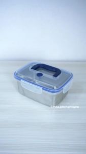 Sinda Lunch Box Kotak Makan Stainless Steel Foodgrade Penutup Klip Anti Tumpah & Tahan Panas