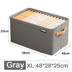 1PCS Sturdy Stackable Laundry Basket with Steel Frame Fabric Bin for Clothes Pants Underwear Socks - Day Bin Organizer