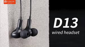 Hot sale D13 type c wired earphone with mic noise cancelling earphone for iphones 16 15 14 13 pro