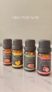 Essentials Oil for Diffuser Huminifier Water Soluble Set of 4 10ml To Purify Air and Eliminate Odors