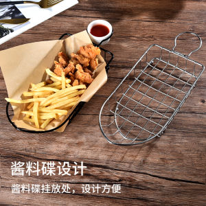 Commercial Restaurant Table Stainless Steel Iron Art Fruit Food Basket Black Bread Basket Dining Table Accessories Hotel Utensils