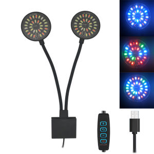 USB Aquarium LED Light Fish Tank Clip Lamp Full Spectrum Plant Grow Adjustable Brightness Dimmable 360° Rotatable Decor Light 8W