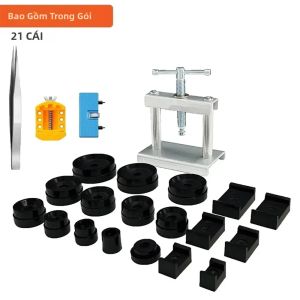 Bộ Dụng Cụ Ép Đồng Hồ Chuyên Nghiệp 21 Món Dụng Cụ Đóng Nắp Lưng Đồng Hồ Kèm Khuôn Ép Bộ Sửa Chữa Đồng Hồ Dành Cho Thợ Đồng Hồ