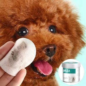 Khăn Lau Mắt Cho Thú Cưng Dành Cho Mèo Và Chó 130 Khăn Ướt Không Gây Kích Ứng Đa Năng Để Làm Sạch Vết Nước Mắt Sản Phẩm Làm Sạch Bằng Vải Không Dệt Màu Trắng