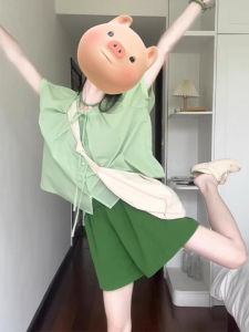 Summer Clothes Matching a Set of Young Korean Atmosphere Summer Dopamine Wear Preppy Style Suit Casual Fashion