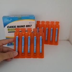 Siro Canxi Nano MK7 Sakura bổ sung canxi vitamin D3 giúp phát triển chiều cao trẻ em xương răng chắc khỏe - 10 ống x 10ml