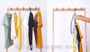 Multi-port Clothing Rack Plastic Clothes Scarf Storage Wardrobe Organizer Rotating Multi-Hole Clothes Hanger