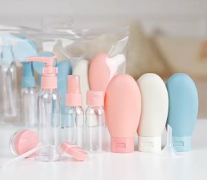 F&D 11pcs Travel Bottles Travel Kit Set Size Containers Cosmetic Skincare Liquid Packaging Toiletries Portable Organizer