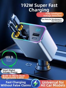 HELLOLEIBOO | Super Fast Charging Dual-port Car Charger 192w