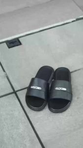 LS01 - Dép quai ngang da bò Epsom LEMANS đế cao su có mùi thơm thiết kế quai da 3 lớp trẻ trung chính hãng BH 06T