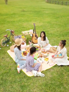 tikar alas piknik lipat pantai taman kemah anti air waterproof outdoor TP