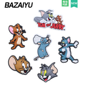 Bar Little Fish Hole Shoes Accessories Classy Shoe Buckle Accessories Cat and Mouse Shoe Ornament Decoration Fit Cross/Crocs