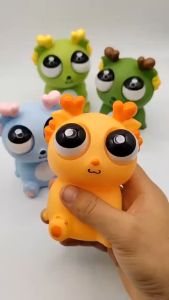 Popping Out Eyes Dragon Squeeze Toy Sensory Fidget Toy Stress Relief Anti Anxiety Adult Squeeze Toy
