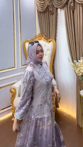.. Gamis Rample Susun New Model busui Frendly Bahan Ceruty Premium Dress Pesta Keluarga Kondangan Viral Mewah Kekinian Baju Busana Dewasa Terbaru Murah Promo Raya | Canda