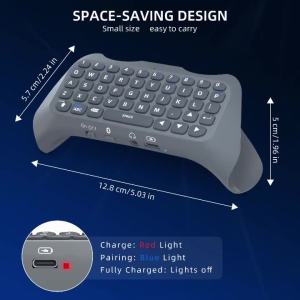 Ipega | JYS-P5121 Wireless Bluetooth External Keyboard for PS5 Controllers – Built-in Speaker for Voice Chat & Text Input
