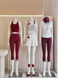 Zuers Yoga Outfit Window Display Autumn Winter Long Sleeve Womens Yoga Clothing Set Long Pants Ideal for Fitness And Yoga