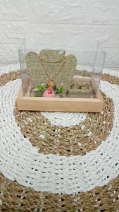 Box Kayu Tempat Perhiasan Cincin dan Kalung Mahar atau Seserahan Pernikahan - KCK