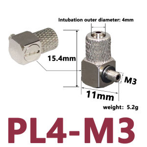 10pcs Male Thread M3 M4 M5 M6 Air Tube 3mm 4mm 6mm OD Mini Pneumatic Pipe Connector Screw Through Quick Fitting Fast Joint