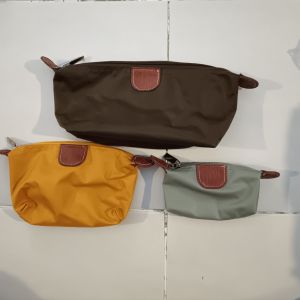 Sturdy Cosmetic Toiletries Pouch Travel Bag (3 size in 1 Set)