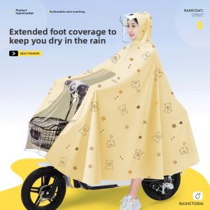QUANYAN | Rainproof Thick Raincoat for Electric Scooter and Motorcycle