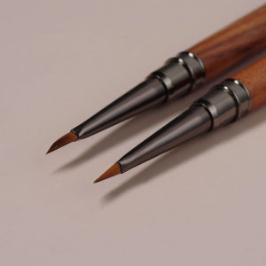 1PC Round Wood Handle Triangular Petal Nail Brush Acrylic Nail Liner Brush Stripes Grid Flower Painting Drawing PenManicure Tool