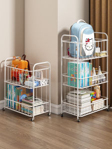 ตู้หนังสือเด็กแบบเคลื่อนที่ได้ ตู้หนังสือเล็ก ตู้หนังสือห้องนอน ตู้หนังสือใต้โต๊ะมุม ตู้หนังสือสำหรับเก็บของหนังสือการ์ตูน