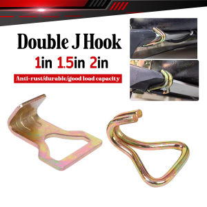 Digeo Double J Hooks Plate Hook Heavy Duty Ratchet Tie Down Webbing Strap Accessories 1pc