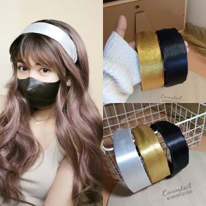 PLAIN 4CM 40 COLORS SATIN SIMPLE STYLE HEADBAND - CONNYTAIL SCRUNCHIES