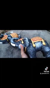 ช้างคู่นำโชค 7 นิ้ว ช้างมงคล ช้างแก้บน