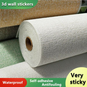 3D Foam Self-adhesive PVC Solid Color Thickened Waterproof Background Wall Renovation Wallpaper Wall Stickers Home Decor