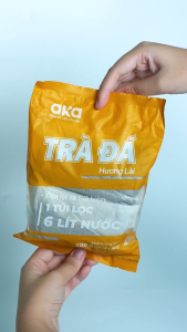 Trà đá túi lọc Aka 200g (10 túi x 20g) trà xanh trà lài trà lá dứa nguyên liệu pha chế tiện lợi tiết kiệm