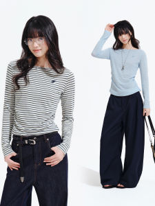 PSO Brand | Elegant Stripe Elastics Off-Shoulder T-Shirt