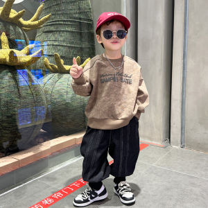 Spring Fashionable Boys Outfit Set Casual Two-Piece Baby Clothes Korean Style Spring Autumn Wear for Kids Trendy And Handsome