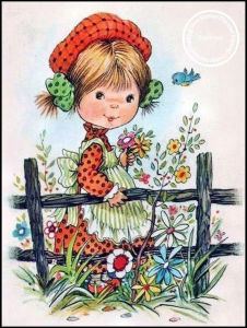 Kayou | Sarah Kay Illustration Diamond Rhinestones Painting Cute Kids Flower Art Cross Stitch Kits Embroidery Picture Mosaic Home Decor