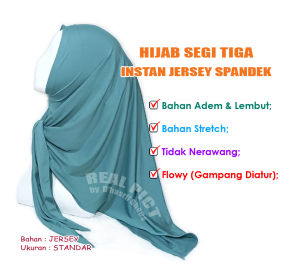 Hijab Instan Segitiga Jersey Kerudung Instan Jersey Non Pet Jilbab Instan Kekinian Terbaru