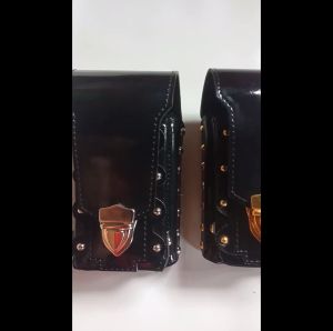 Kotak HP & Sarung HP Double Tumpuk Polos Hitam