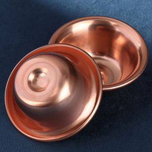 Pure Copper Water Supply Bowl Handmade Holy Water Bowl For   Supplies Fine Polished Water Supply Bowl