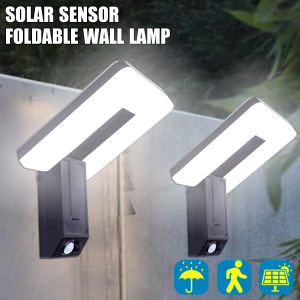 YESPERY 120° Adjustable Foldable LED Solar Light Outdoor Wall Lamp Waterproof Motion Sensor Light 3 Modes Porch Light Garden Decor