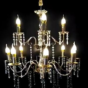 E.HOME Lampu Gantung Iron 6/8/12 Cabang - Lampu Dekorasi Pernikahan & Pelaminan Terbaru untuk Ruang Tamu