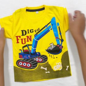 Baju Kaos Distro Beko Excavator Anak Laki Laki Import 1 - 10 Tahun by Hypelane Kids