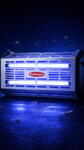 Daimaru Metalic Pro Wallguard 2X15W Insect Killer with Photocatalyst Technology Indoor Use up to 150m² Dual 15W Tubes Super Adhesive Glue 220-240V-50/60Hz Suitable for Hotels/Restaurants/Cafes & Bars.