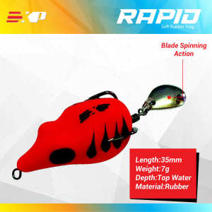 BUY 1 FREE 1 EXP RAPID Soft Rubber For Snakehead Fishing Lure umpan casting haruan toman katak tiruan umpan palsu