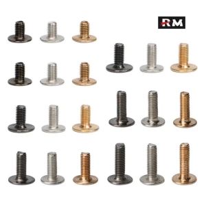 อุปกรณ์ฮาร์ดแวร์กระเป๋า สกรูหัวแบน ม3 สล็อตข้ามสกรูหัวแบนขนาดใหญ่หัวบางหนังสกรูพิเศษสําหรับแฮนด์เมดสินค้าหนังซ่อมกระเป๋าถือล็อคตะขอสกรู ทําเอง