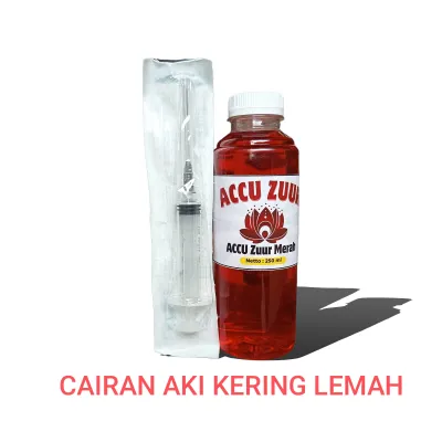CAIRAN AKI LEMAH AIR ACCU ZUUR MERAH 250 AIR AKI ZUUR MERAH PERBAIKAN AKI LEMAH TIDAK KUAT STATER DROP TEKOT SOAK