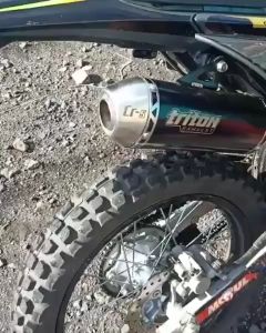 Knalpot CRF150L KLX WR155 Original Triton Exhaust Bergaransi Seumur Hidup Header biru