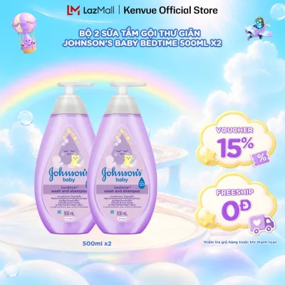 Combo 2 Sữa Tắm Gội Thư Giãn Johnsons Baby Bedtime 500mlx2