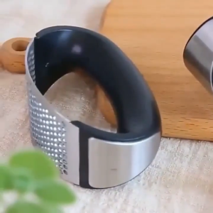 2pcs/ 1pc Stainless Steel Garlic Press Rocker Professional Grade Garlic Mincer Crusher and Garlic Presser