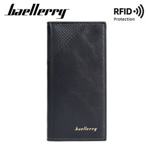 Ví Dài Nam Baellerry Chống RFID Nhiều Ngăn Đựng Thẻ Đựng Bằng Lái Xe Đựng Tiền Xu Chất Liệu Da PU Kiểu Dáng Giản Dị