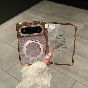 Gradient Glitter Full Body Protective Phone Case 360 Rotating Stand
